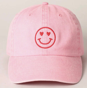 “SMILE” Pink baseball cap