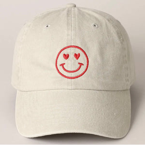 “SMILE” Cream baseball cap