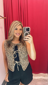 “LEOPARD TIES” VEST