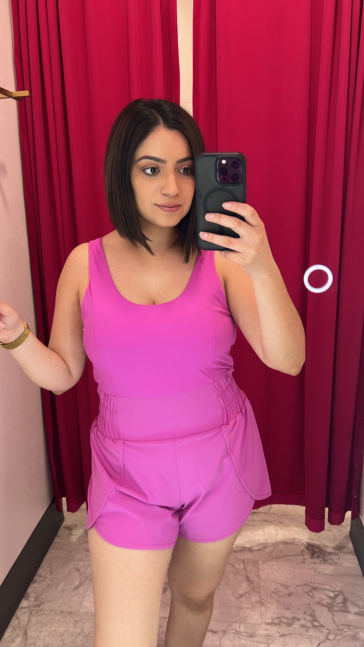“Keep Up” Magenta Romper